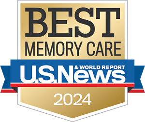 2024 U.S. News Best Memory Care award badge highlighting excellence in memory care.